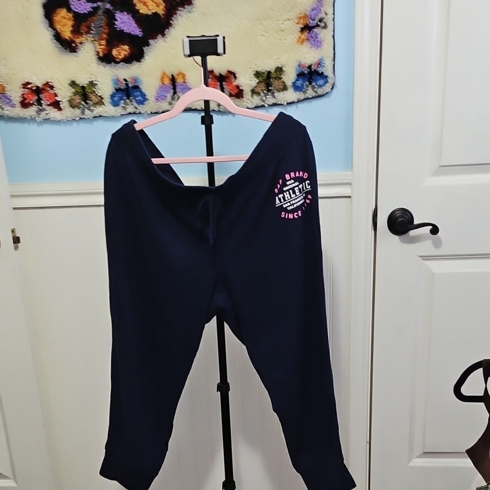 GAP Blue Jogger Sweatpants with Tapered Ankle